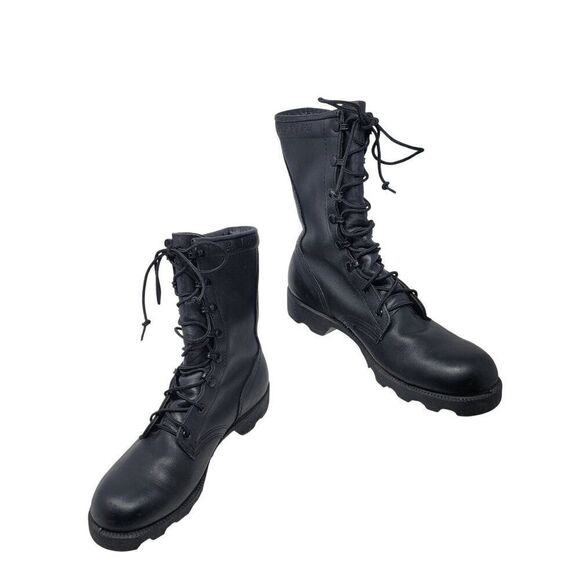 Vintage Us Military Ro-Search Black Leather Combat Boots 8 Soldier USA Warcore - Picture 8 of 8